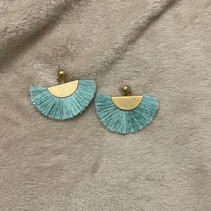 Adorable blue and gold earrings